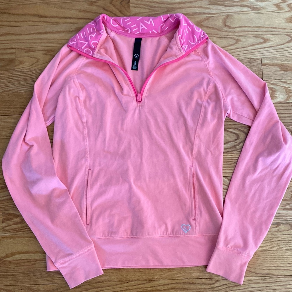 Aeropostale live love dream 1/4 zip pull over longsleeve top medium